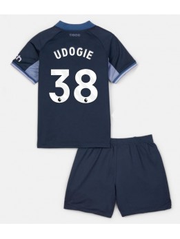 Tottenham Hotspur Destiny Udogie #38 Auswärts Trikotsatz für Kinder 2023-24 Kurzarm (+ Kurze Hosen)